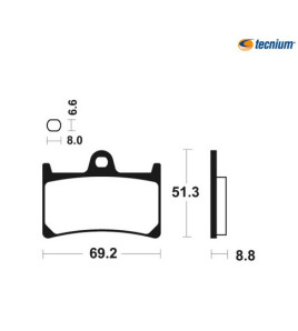 Plaquettes de frein TECNIUM Racing métal fritté MTR134