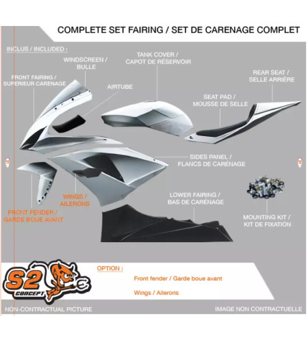 Carénage complet Triumph 765 Street triple 17-22 | S2 Concept