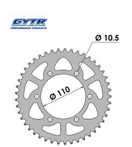 Couronne Alu 520 Yamaha YZF-R6 / YZF-R7 / YZF-R3 | GYTR