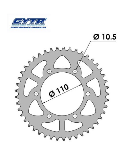 Couronne Alu 520 Yamaha YZF-R6 / YZF-R7 / YZF-R3 | GYTR